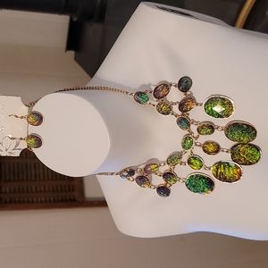Opalescent Adj. Necklace & Earrings